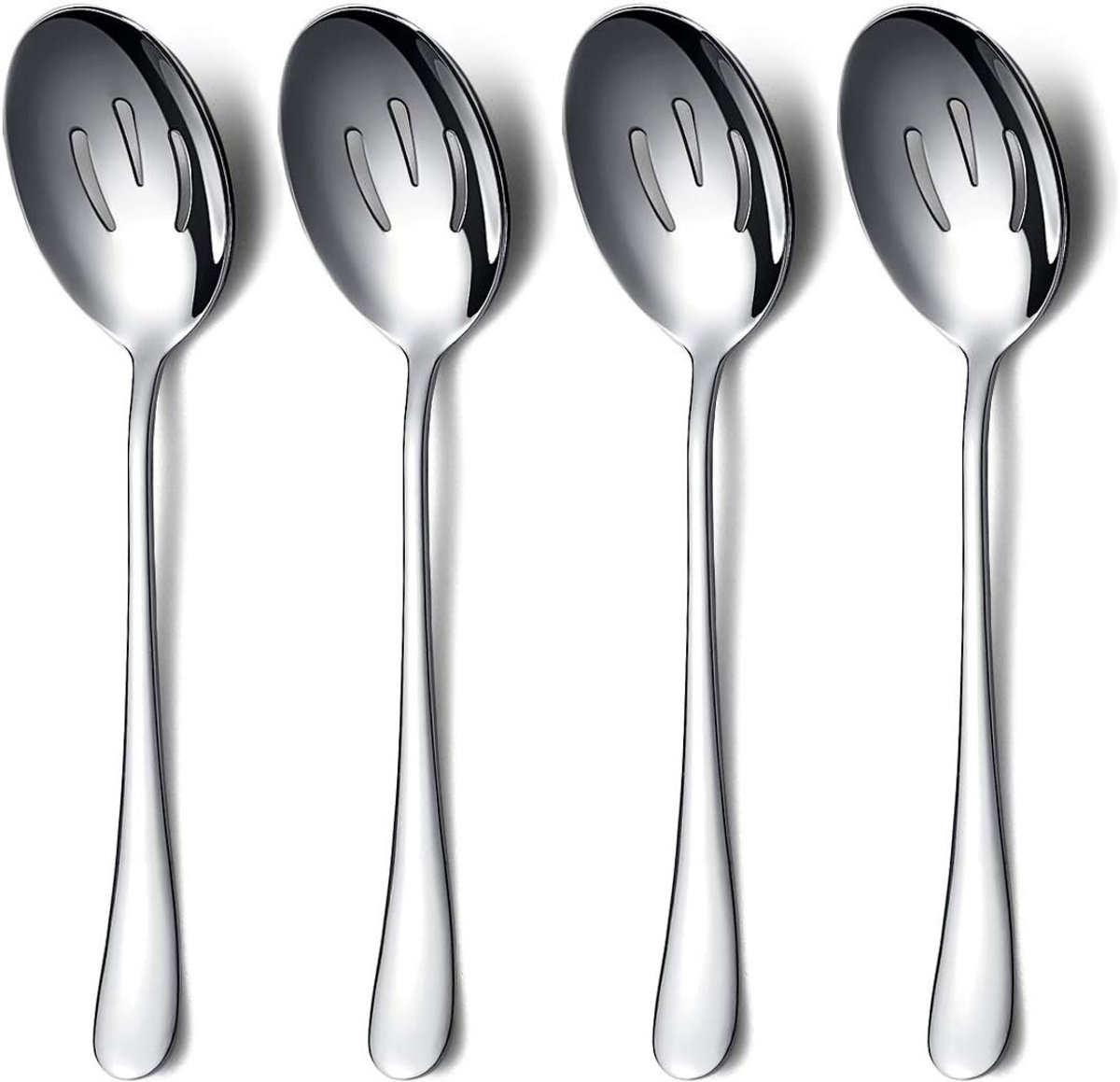 Stainless Steel Serveerset van 4 Stukken - Duurzame Lepels voor Feestjes en Diner