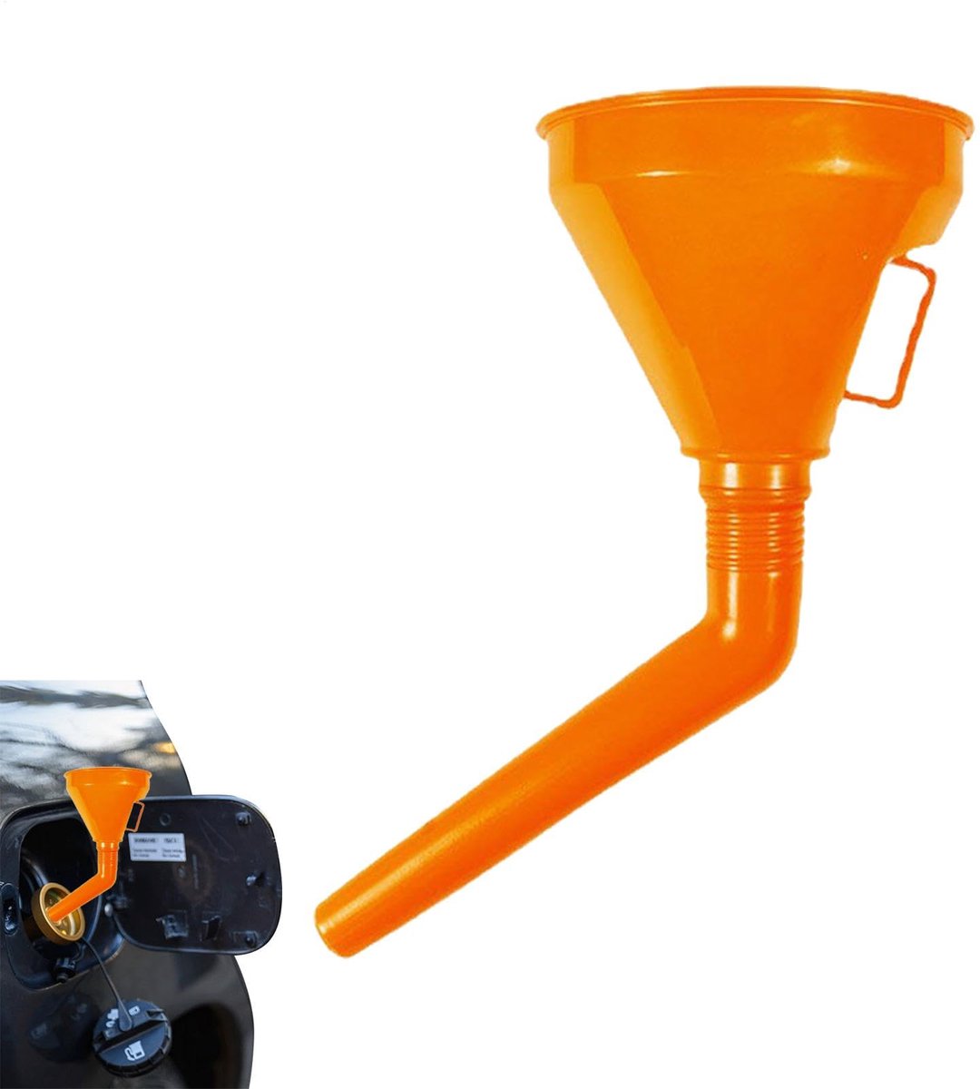 2-pack brandstoftrechters – Auto-accessoires – Autotrechters – PP – Oranje