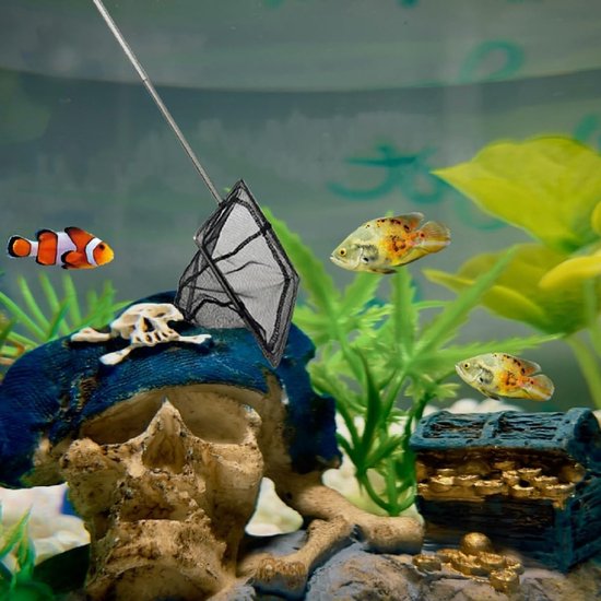 Verstelbaar Schepnet voor Aquarium met Telescopische Steel, 10 cm, Zwart - Perfect voor Visverzorging en Onderhoud van Merkloos — afbeelding 4