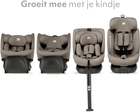 Deryan Carly Luxe Autostoel i-Size - 360° Draaibaar - Isofix - Truffle Nougat van Deryan — afbeelding 2