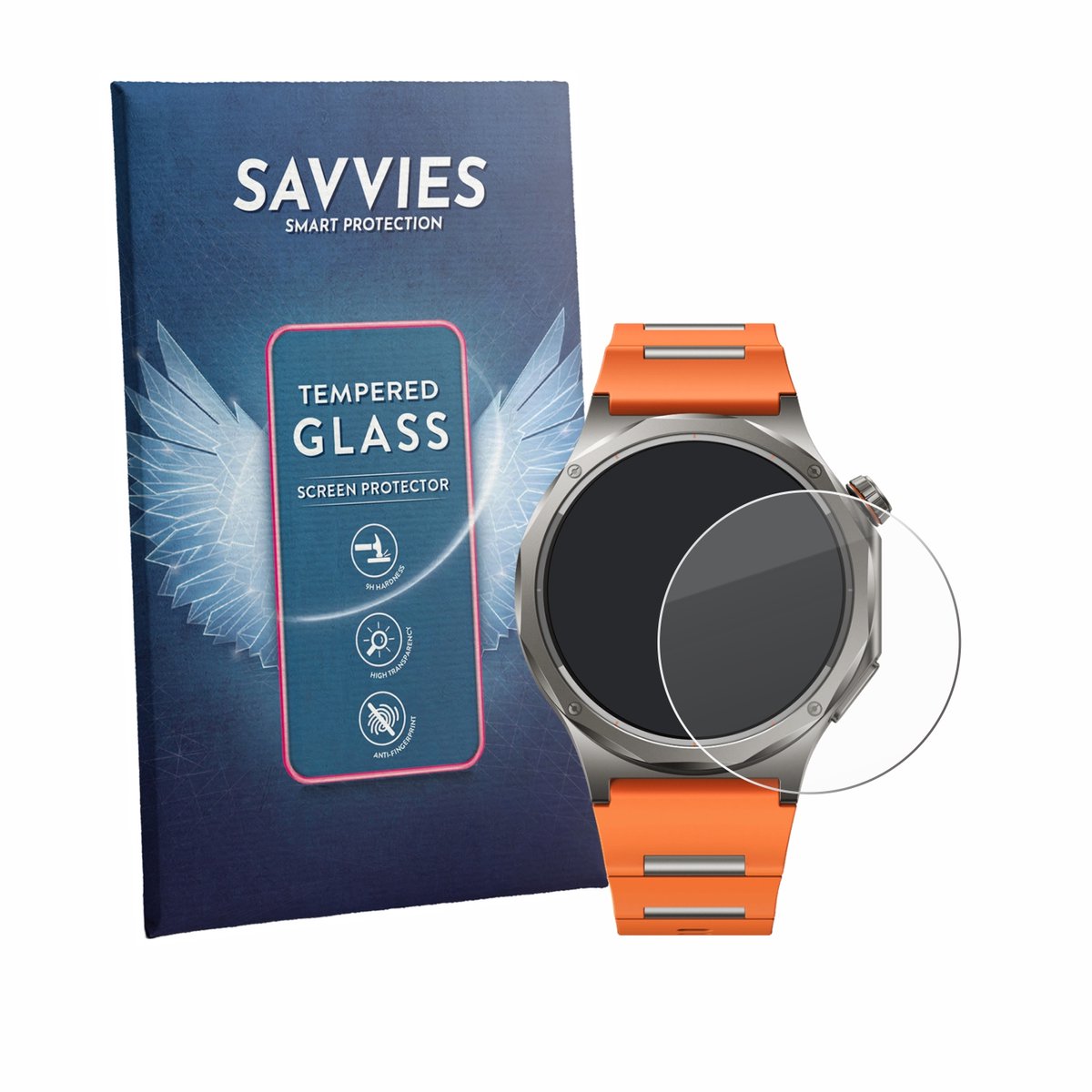 Savvies - Glas Screenprotector voor Oppo Watch X3 - Gehard Beschermglas 9H