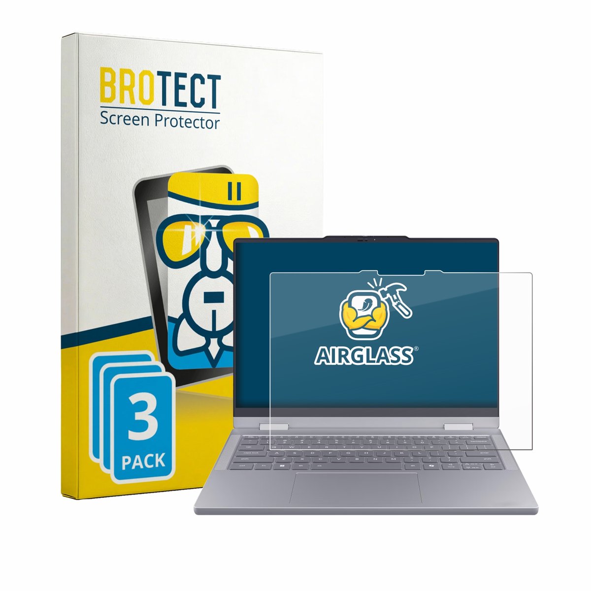 Screenprotector 3 Stuks voor Lenovo ThinkBook 14 2-in-1 Gen 6 Beschermglas transparant