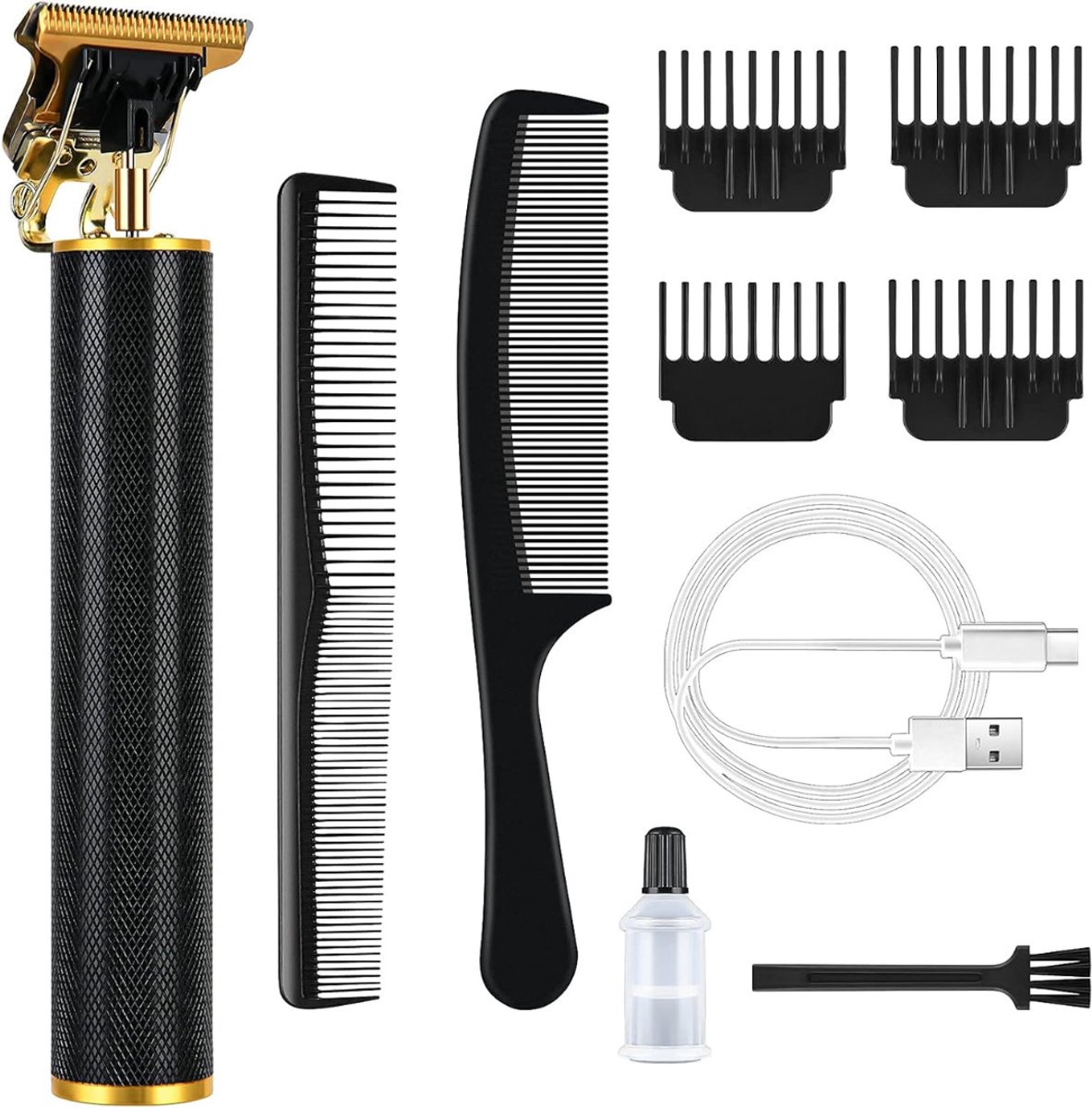 Florixa® Trimmer Baard - Trimmer - Zwart/Goud - 21cm x 8cm x 5cm