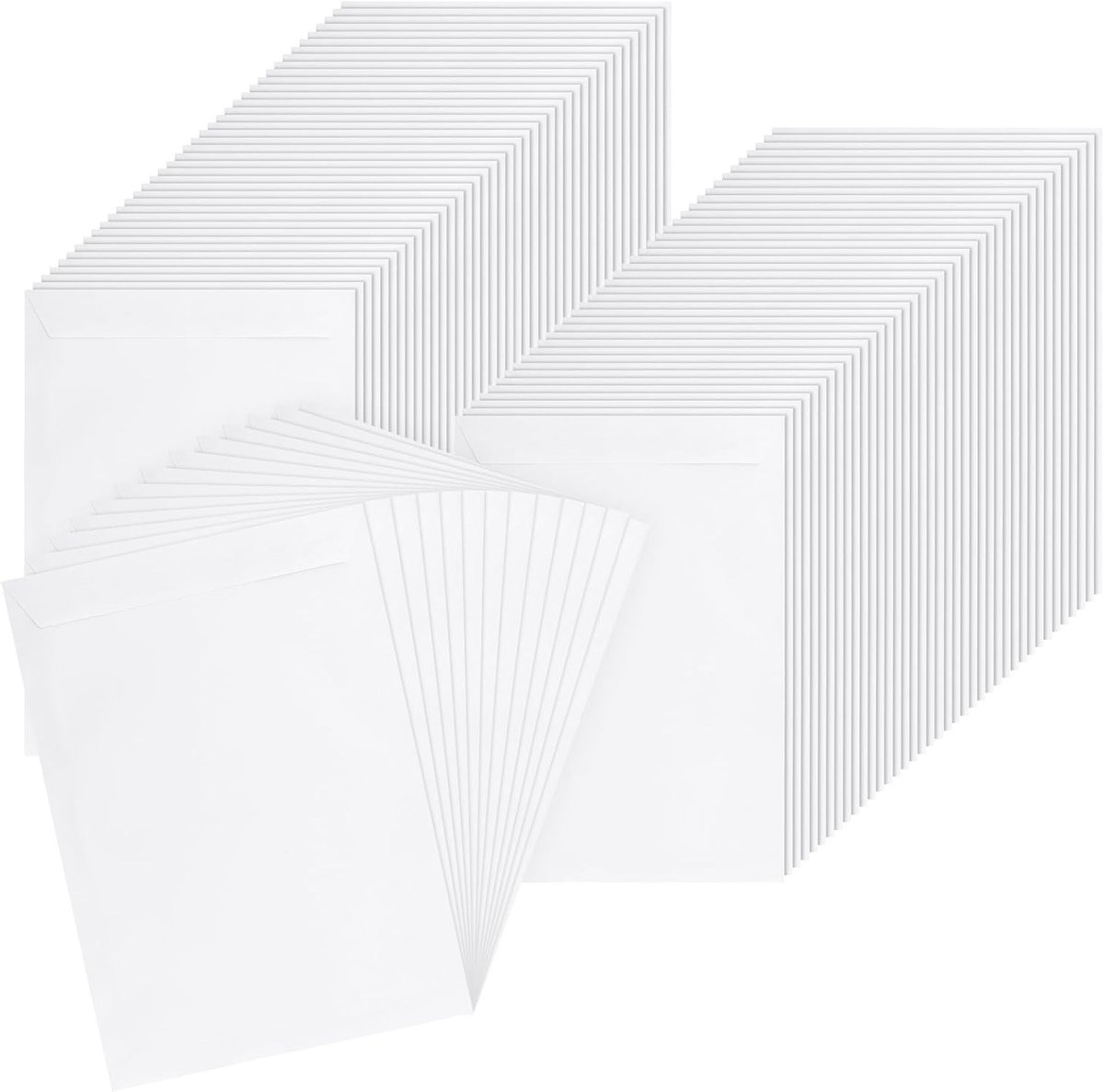 100 stuks C4 zelfsluitende enveloppen - Witte A4-papieren enveloppen voor posten en verzending, 324 x 229 mm