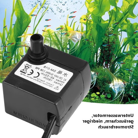 Ultra-stille onderwaterpomp voor vijvers, aquaria, fonteinen en hydrocultuur - ideaal voor tuinen en aquatische systemen van Merkloos — afbeelding 5