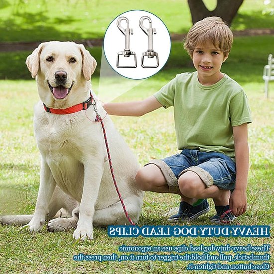 Zes Rotatable Snap Hooks voor Hondenriemen - Sterke Metaalclips voor Camping, Wandelen en Sleutels — afbeelding 4
