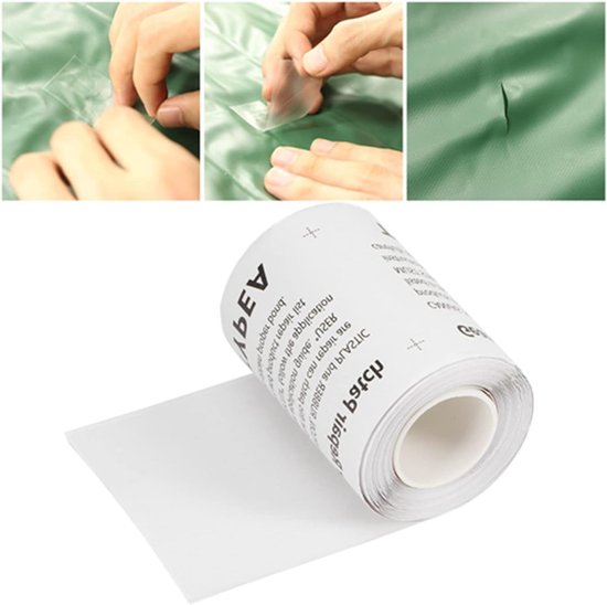 Reparatietape - Plakker Sticker - Tent Repareren - Waterdicht TPU Materiaal - 7.5 x 375 cm - Transparant van Merkloos — afbeelding 3
