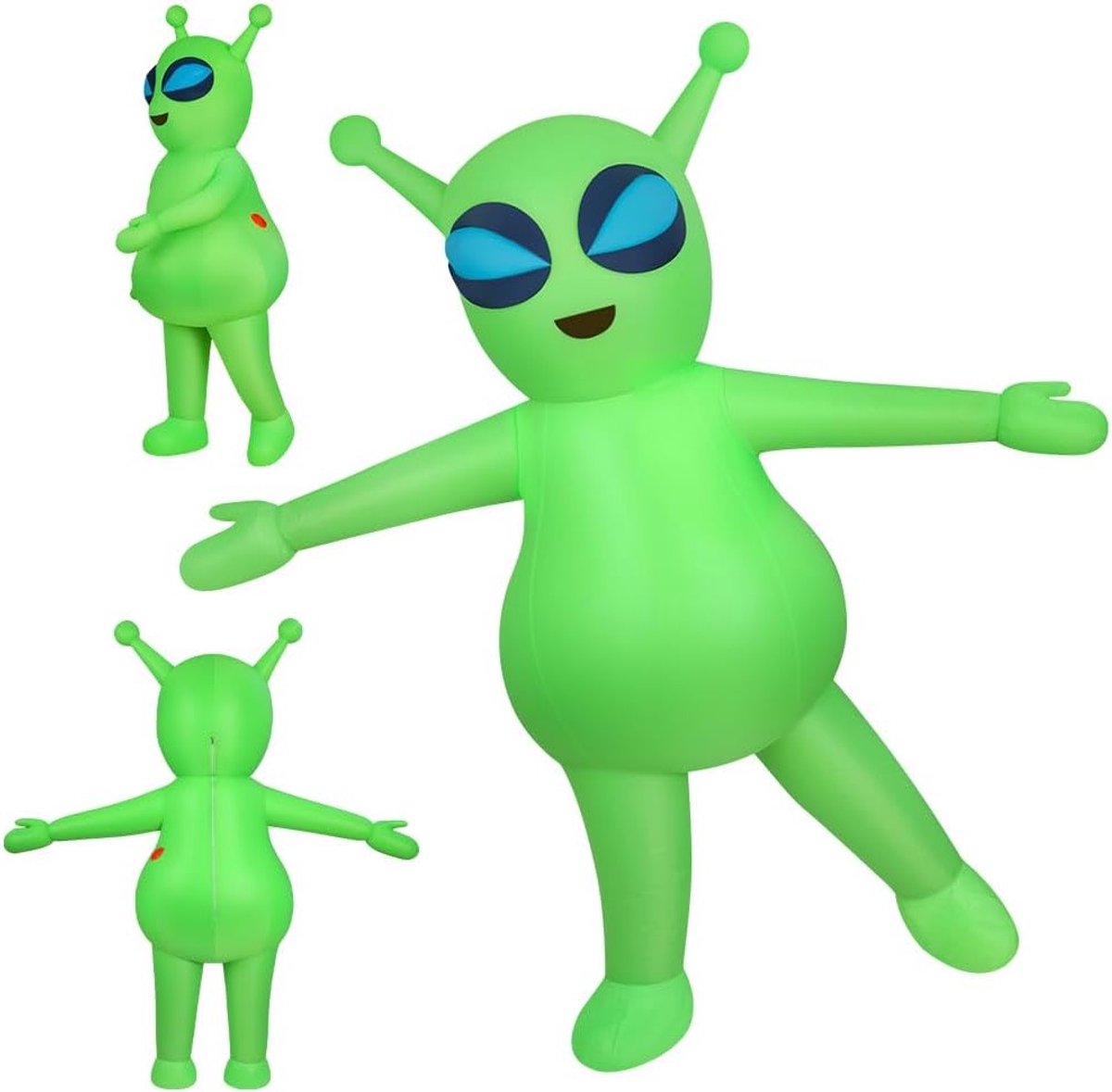 Grappig opblaasbaar alien kostuum voor mannen en vrouwen voor Halloween en themafeesten, uniek en opvallend