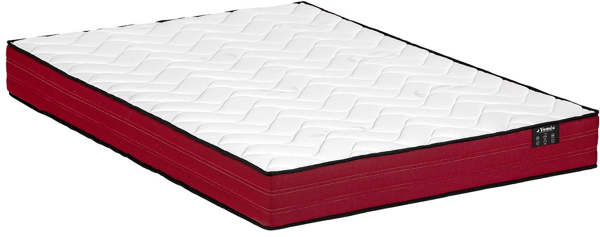 Vente-unique Matras 160 x 200 cm pocketvering dikte 20cm - JUBIA van YSMÉE L 200 cm x H 20 cm x D 160 cm Wit