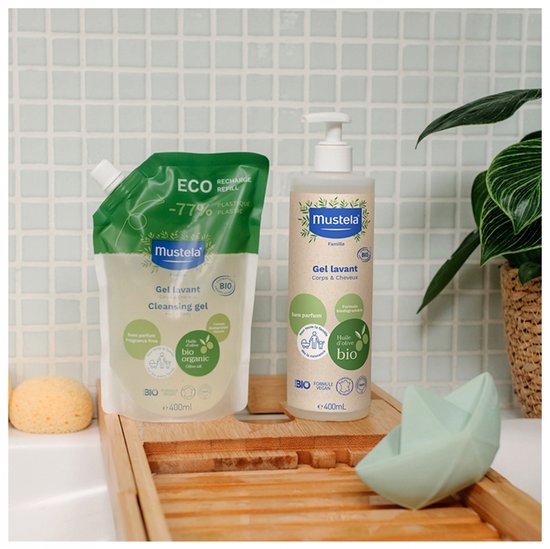 Mustela Cleansing Gel Refill - 400 ml van Must — afbeelding 2