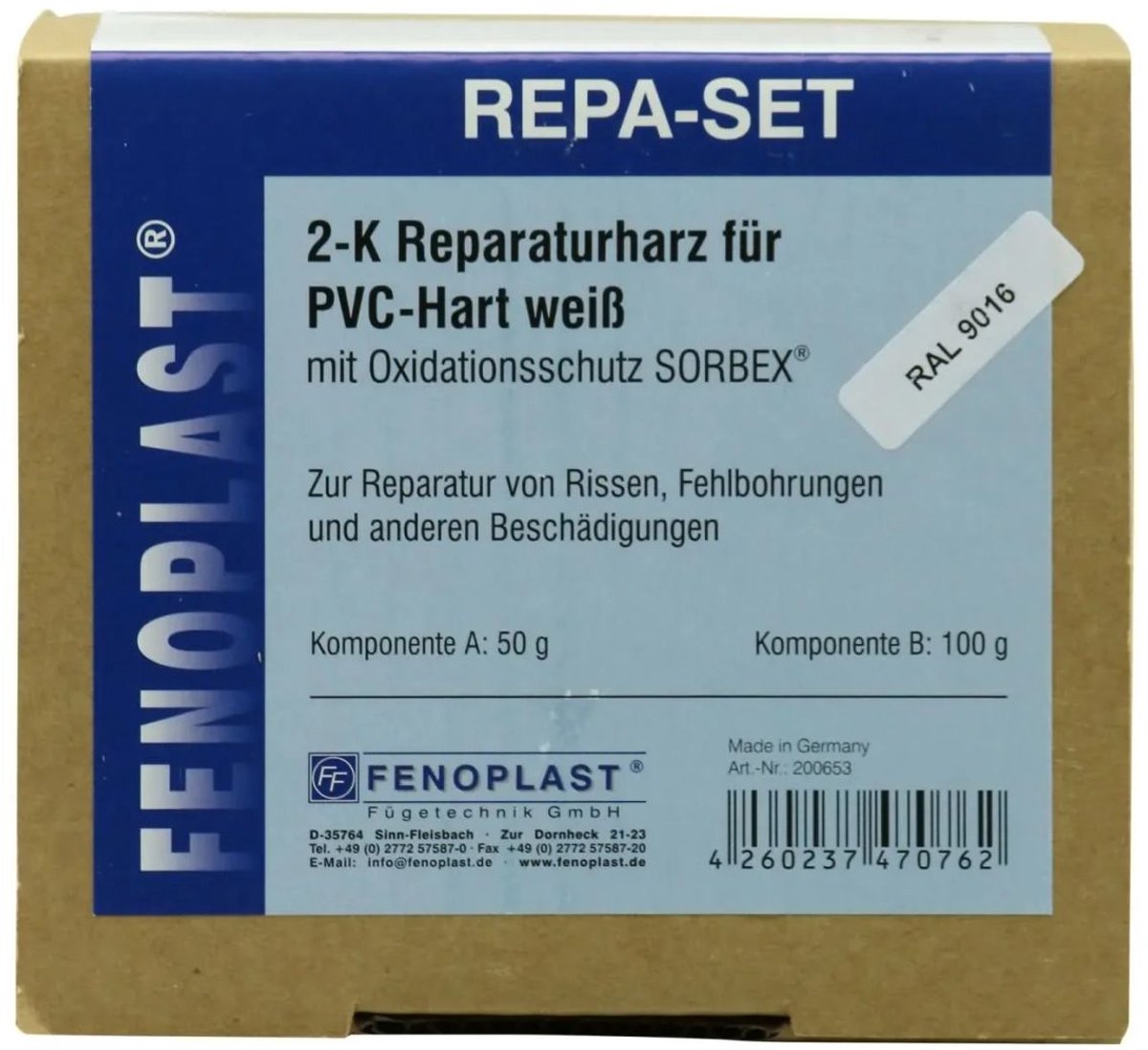 Kunststof Reparatieset 2K Hars RAL 9016 – Sterk & Duurzaam
