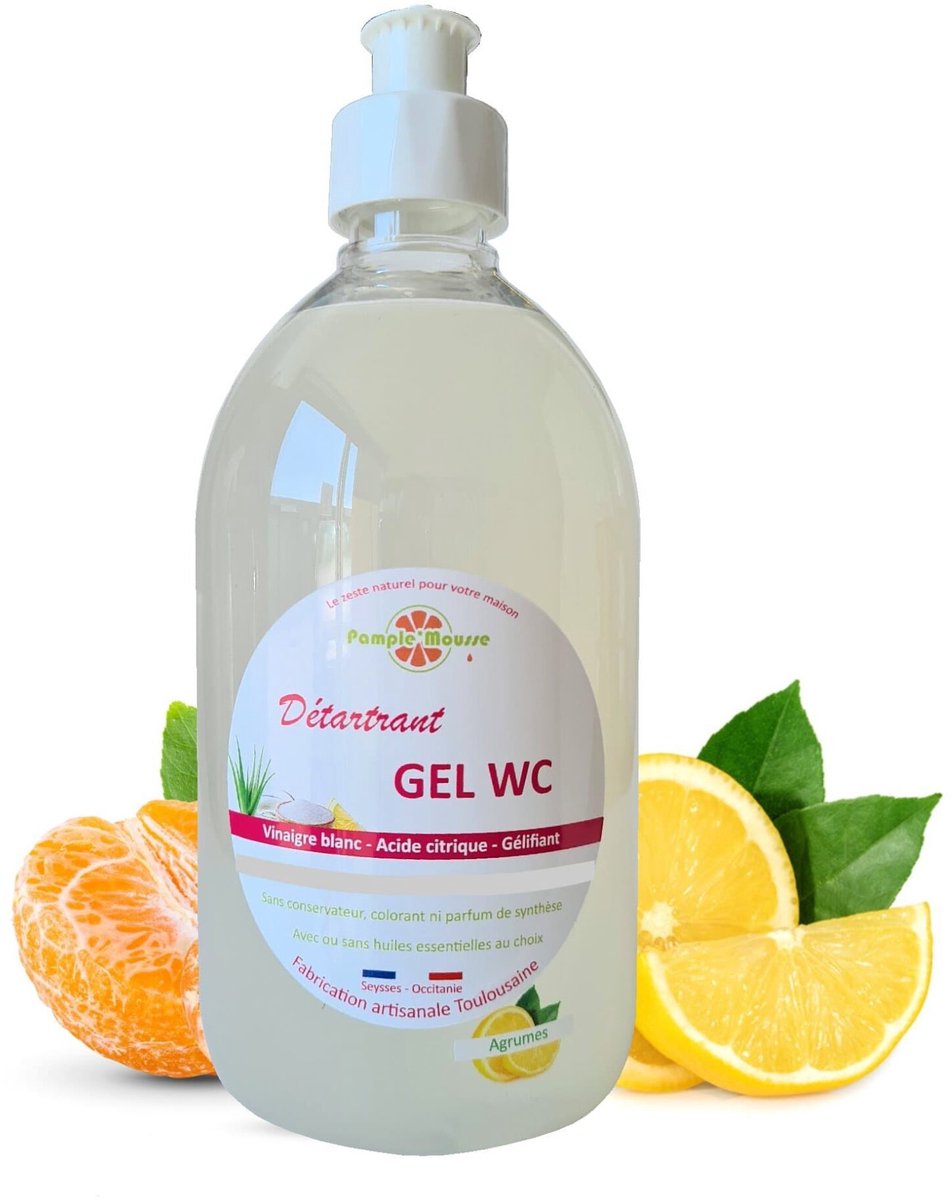 100% Plantaardige Marseille Toilet gel reiniger SINAS - reinigt - ontkalkt - ontgeurt de WC- Marseille zeep 500ml