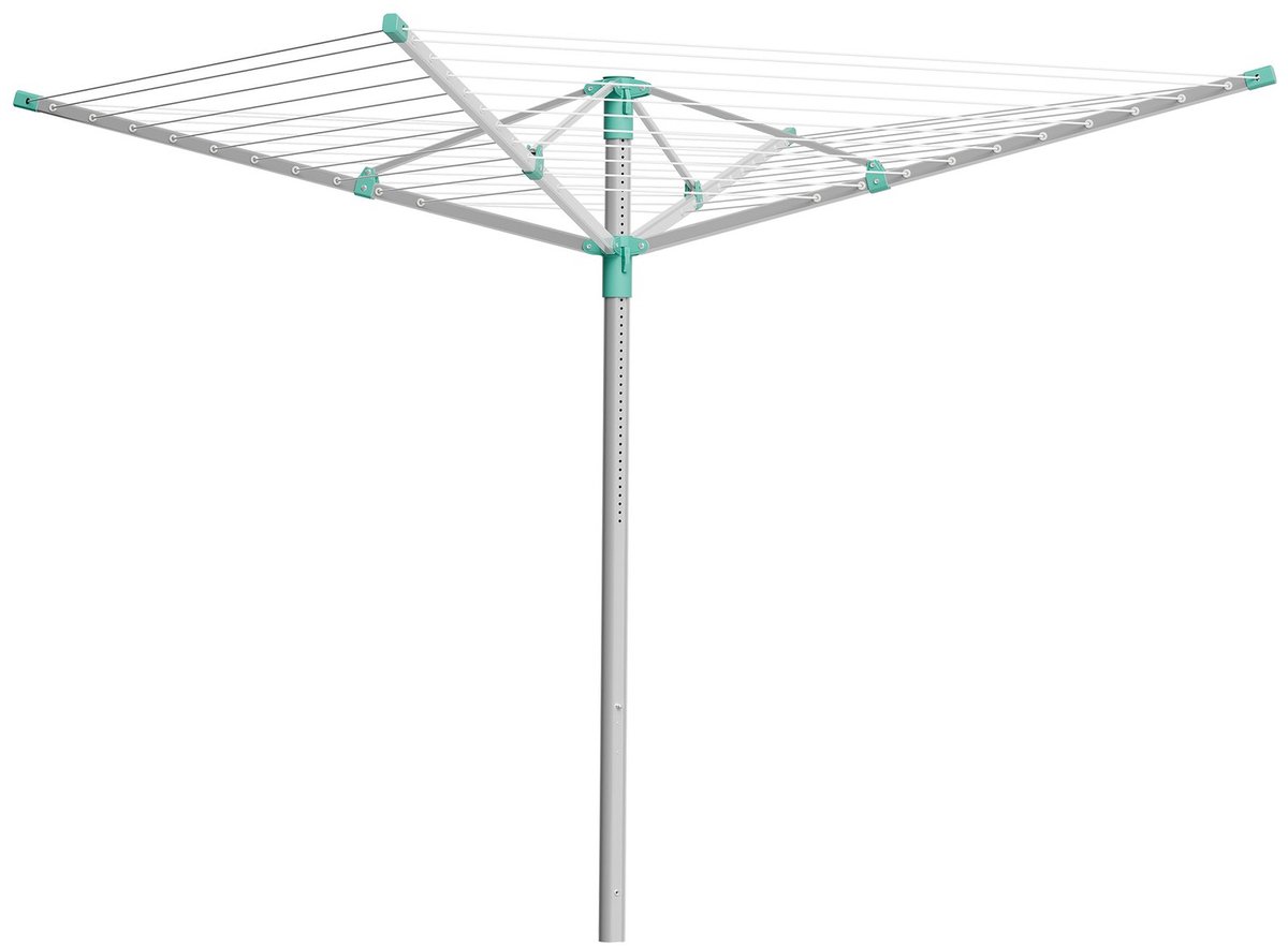 Draaibare waslijn - 40 m waslijn - Aluminiumlegering - In hoogte verstelbaar - Voor buitengebruik