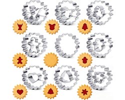 9 Pcs Stainless Steel Christmas Cookie Cutters,Halloween Cookie Cutter,Mini for Baking Cookie Cutter,Christmas - ShopVlot