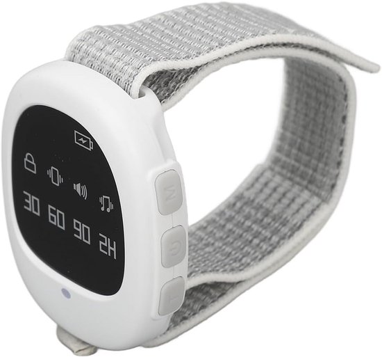 Bedplaswekker Horloge - Zindelijkheidstraining Alarm - Ondersteuning Zindelijkheid - Draadloos en Oplaadbaar - 85 x 45 cm - Wit — afbeelding 3