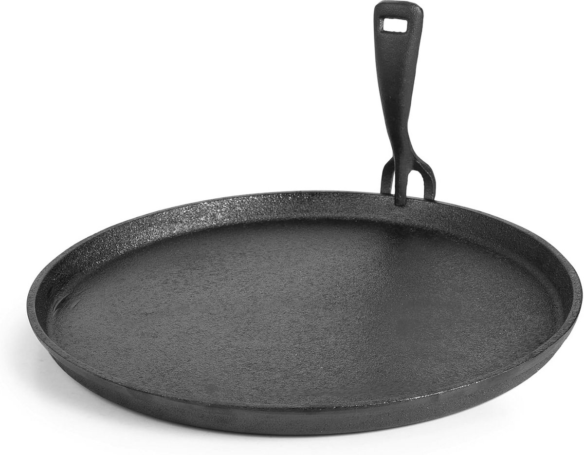 Gietijzeren Plaat - Koekenpan - Lekker Bakken - Antiaanbaklaag - 26 cm - Meerkleurig