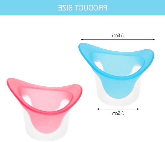 Set van 2 Siliconen Oogspoelbekers, 10ml Herbruikbare Oogspoeling, Draagbare Oogverzorging, Oogbad Glazen, Ooghygiëne Tools, Blauw, Roze — afbeelding 5