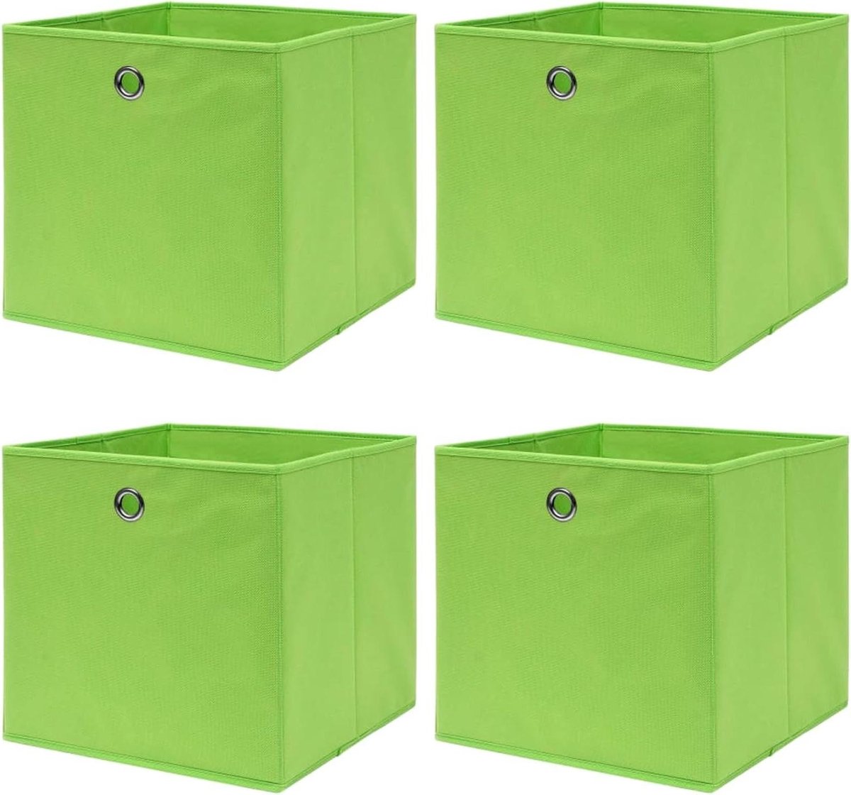 Opbergdozen Set - Opbergbakken - Buitenopslag - Stoffen Materiaal - 4 stuks 32cm - Groen