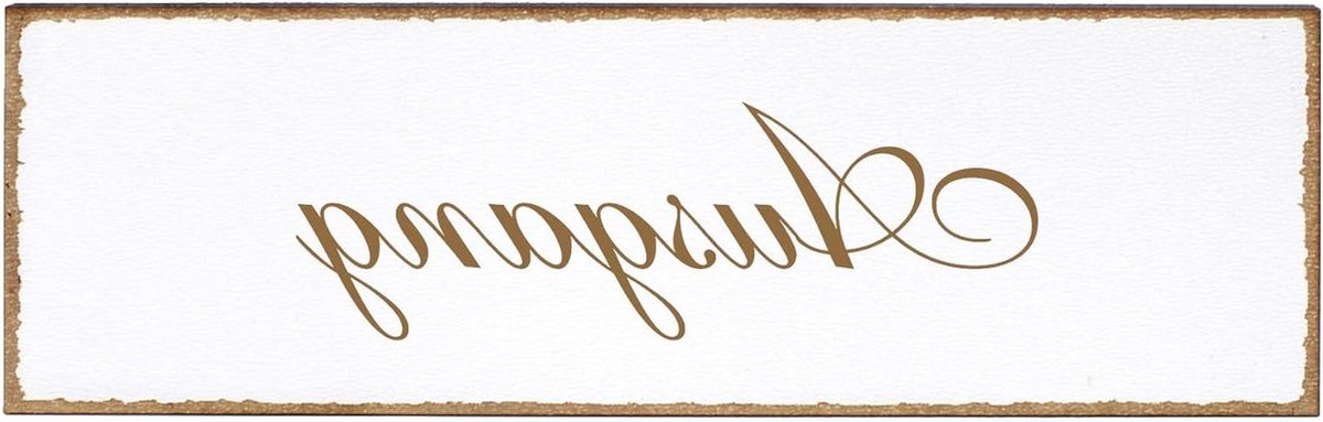 Decoratief Deur Bord - Naamplaat Huis - Deur Decoratie - Zelfklevend HDF Hout - 15 x 5 cm - Houtkleur