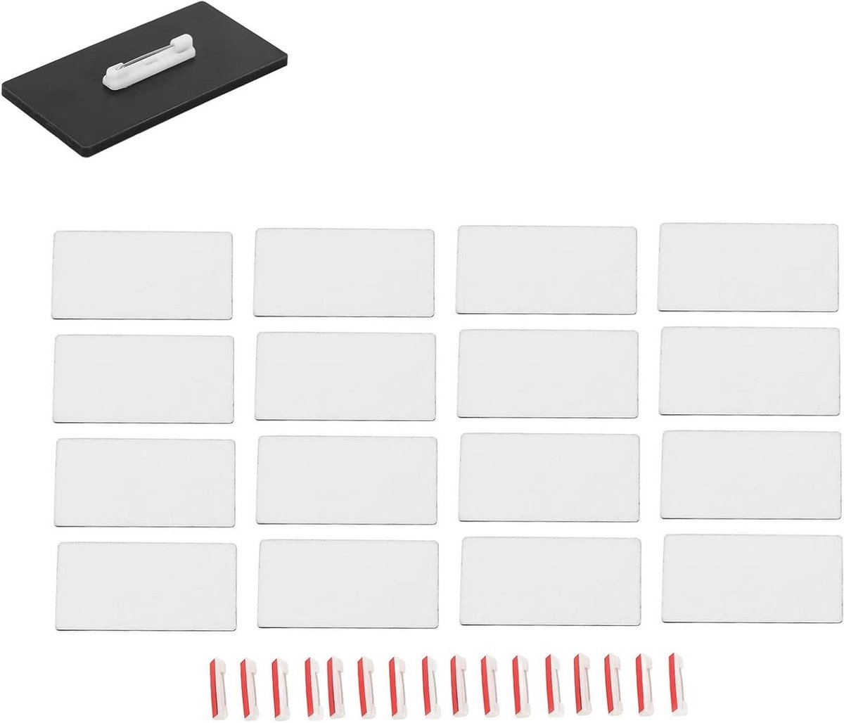 16 Stuks DIY Naamplaatjes voor op Kantoor
