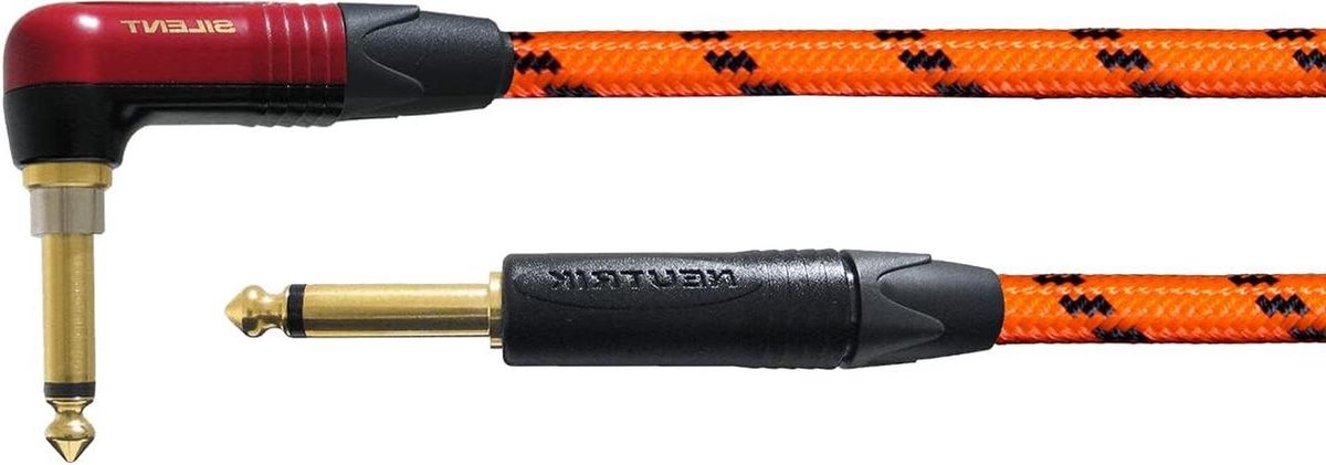 Gitaarkabel - Muziek kabel - Muziek maken - UV-reactief - 6 meter - Oranje