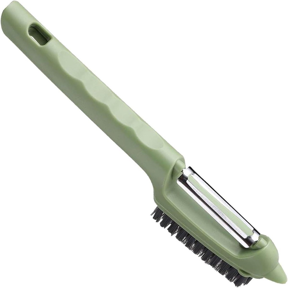 Groente Borstel - Aardappel Schillen - Keuken Schoonmaken - Afneembaar Ontwerp - 21 cm - Groen