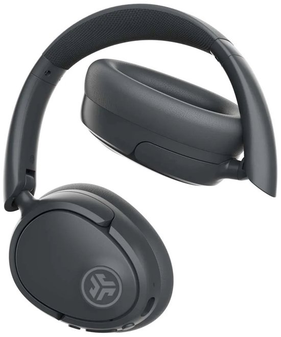 JLab Jbuds Lux ANC Draadloze Koptelefoon Bluetooth - Active Noise Cancelling Over Ear Hoofdtelefoon - 70 uur Batterijduur - Be Aware Audio - Multipoint - Aanpasbare Equalizer - Inklapbaar - Zwart