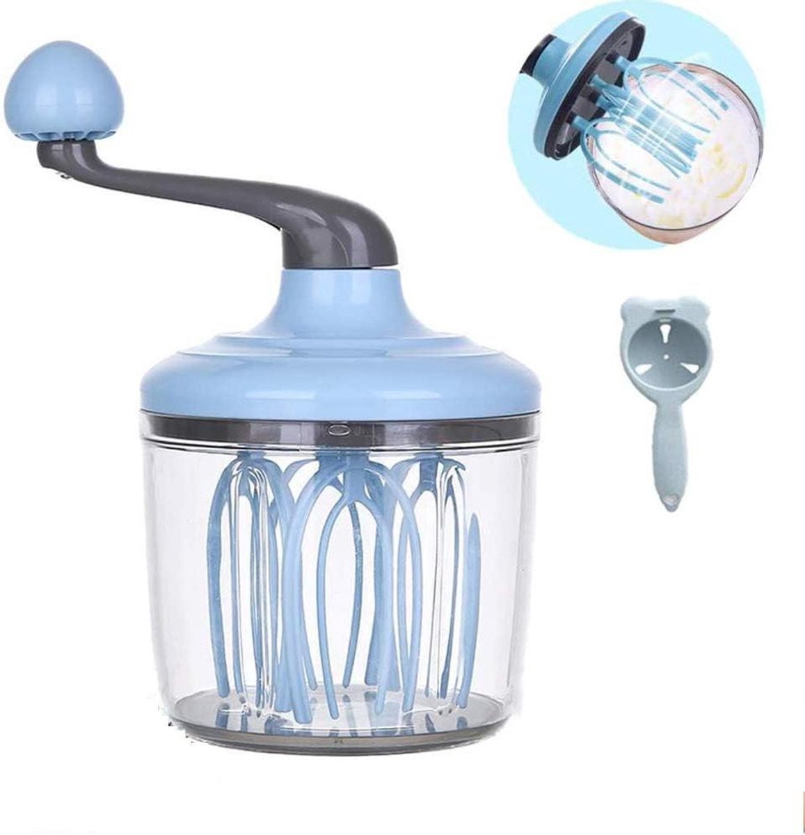 Manual Egg Beater Mixer Hand Crushed Egg Cream Beat Kitchen Baking Supply Multifunctional Manual Egg Beater Premium Quality 1100ml, B