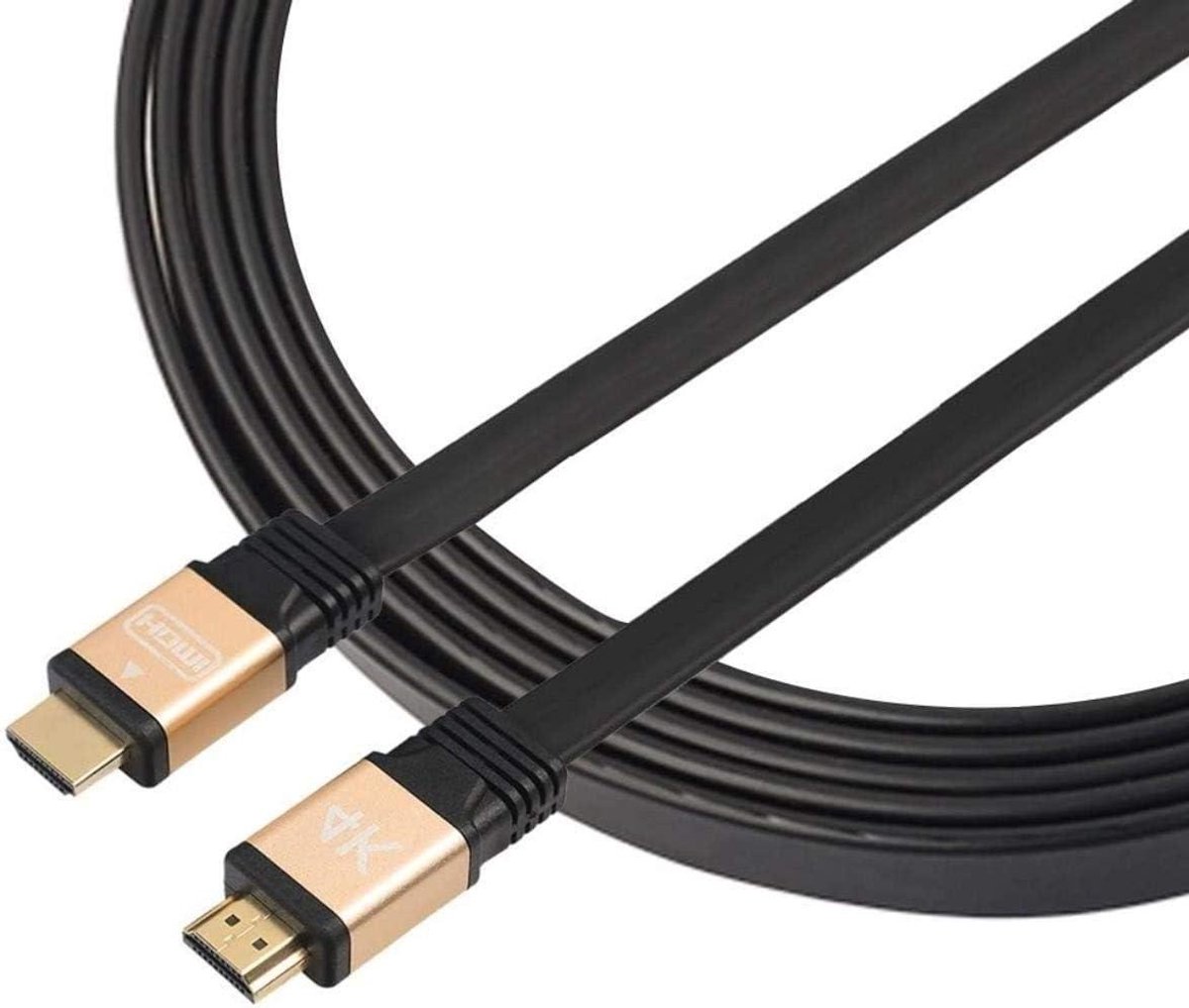 HDMI Kabel - Platte Kabel - 4K Beeld Streamen - Versie 2.0 - 5 meter - Zwart