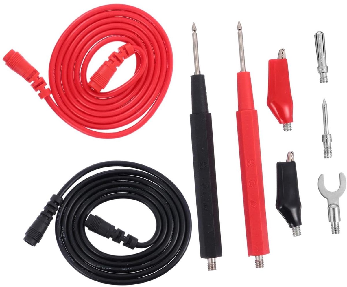 Multimeter Testkabels - Meetkabels Set - Elektronica Testen - Dubbele Isolatie - 1000V - Zwart