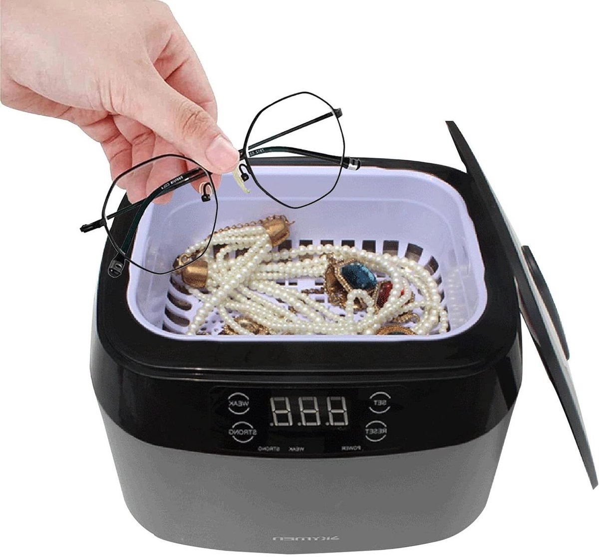 Ultrasone Reiniger - Schoonmaakapparaat - Sieraden Reinigen - Dubbele Vermogensinstelling - 1.2 Liter - Zwart