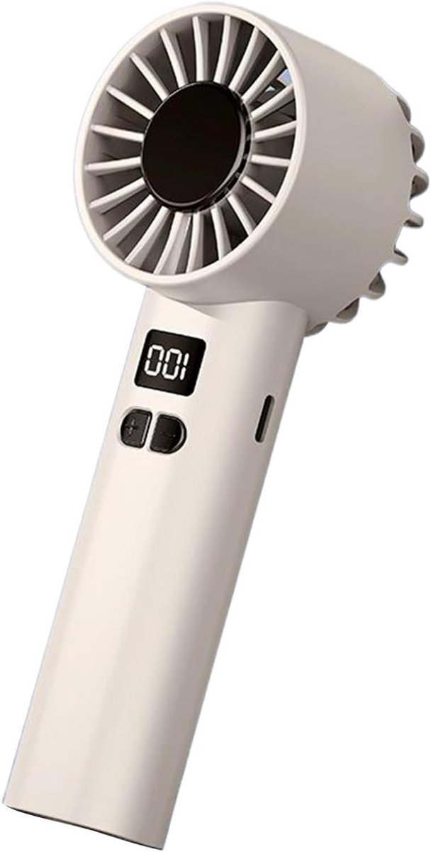 Draagbare Ventilator - Handventilator Oplaadbaar - Persoonlijke Koeling - 100 Snelheden Instelbaar - Compact Formaat - Grijs