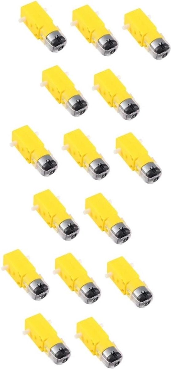 DC Reductiemotor - Speelgoedmotor Versnellingsbak - Robotica Projecten - Dubbele As - 7 x 2.5 x 6 cm - Geel