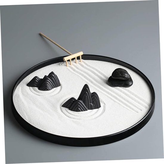 Tuingereedschap Set - Zen Tuin Harken - Zand Vormgeven - Japanse Stijl - 18 cm - Houtkleur — afbeelding 2