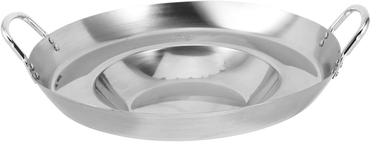 Koekenpan - Koekjespan Grillpan - Pannenkoeken Bakken - Anti-aanbaklaag - 42.5 cm Lengte - Zilver