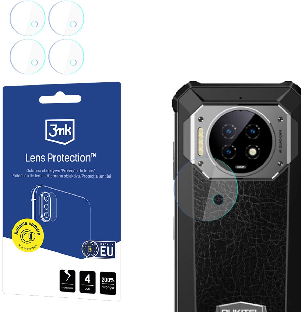 3Mk Lensbescherming Voor Oukitel Wp19 Gehard Glas Met Bescherming Voor Beide Lenzen
