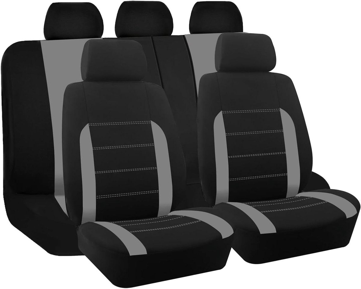 Stoffen Autostoelhoes - Stoelbeschermer - Auto Interieur - Ademend Materiaal - 1 Stuks - Grijs