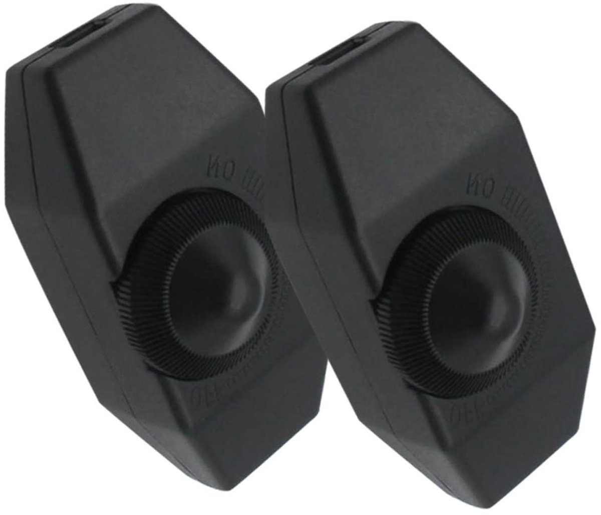 Dimmer Schakelaar - Draaibare Controller - Lichtsterkte Aanpassen - Rotary Bucket Ontwerp - 2 Stuks - Zwart