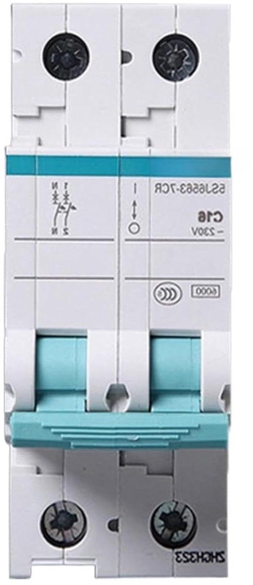 Stroomonderbreker - Zekering Schakelaar - Elektrische Beveiliging - Magnetische Werking - 2P 10-63A - Grijs