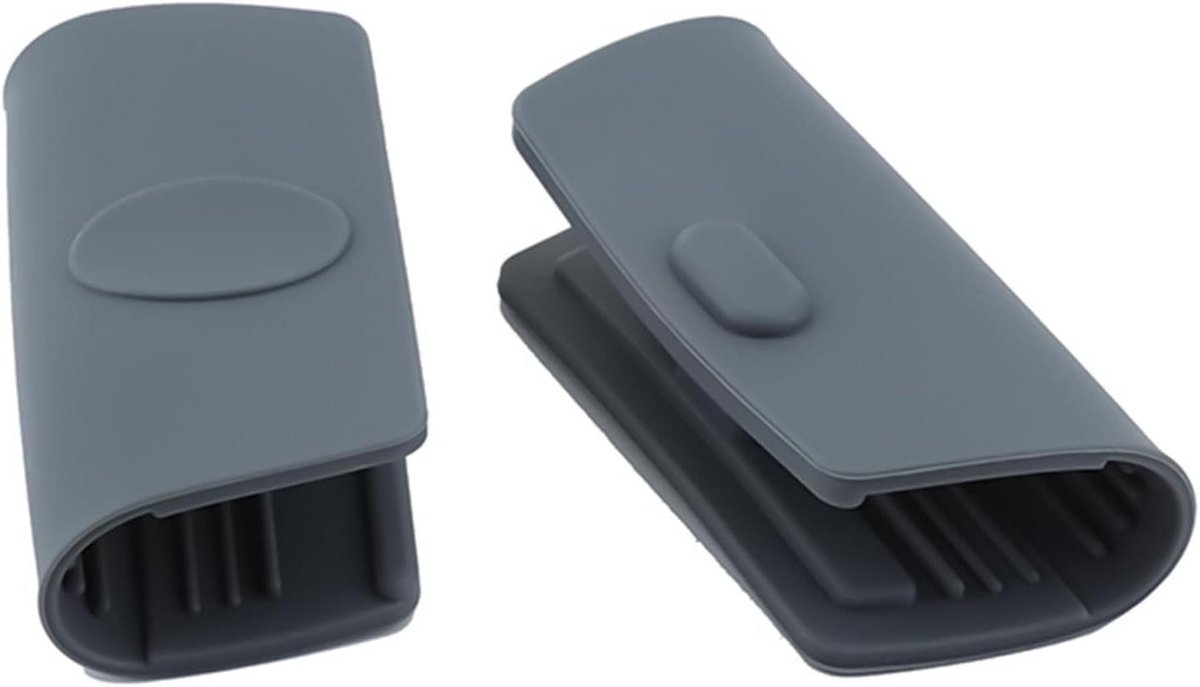Handvat Covers - Pannenlappen Keuken - Veilig Koken - Hittebestendig Siliconen - 1 Paar - Grijs