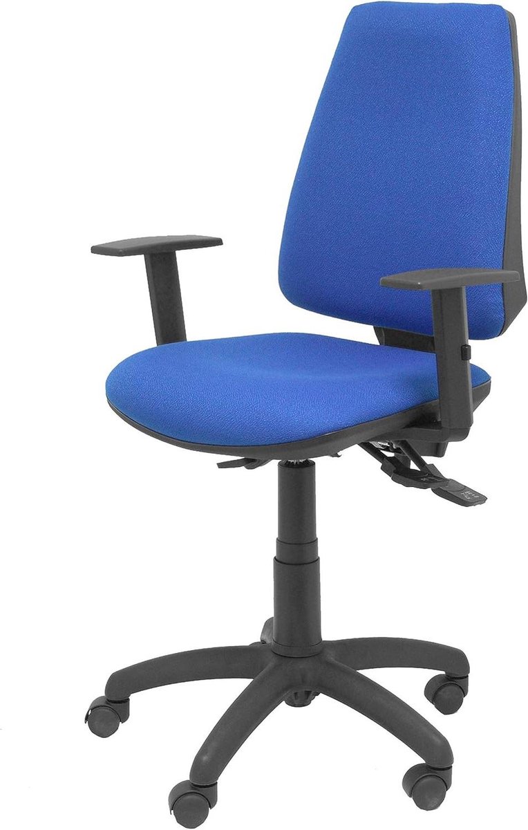 Ergonomische bureaustoel - Werkstoel comfort - Comfortabel werken - Verstelbare armleuningen - 109 cm hoog - Blauw