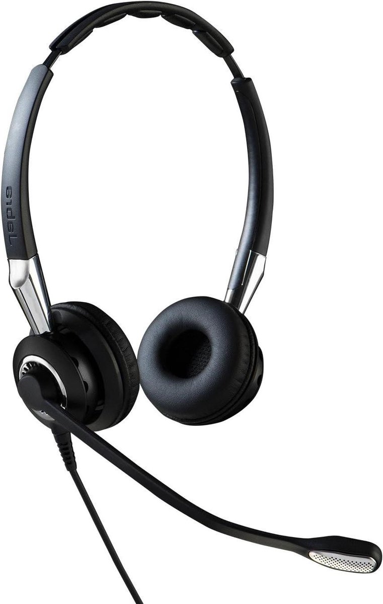 Stereo Headset - On-Ear Hoofdtelefoon - Gesprekken Voeren - Ruisonderdrukking Microfoon - 70 gram - Zwart