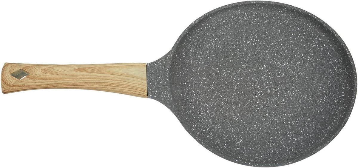 Koekenpan - Crêpe pan Platte pan - Omeletten Bakken - Antiaanbaklaag - 28 cm - Zwart
