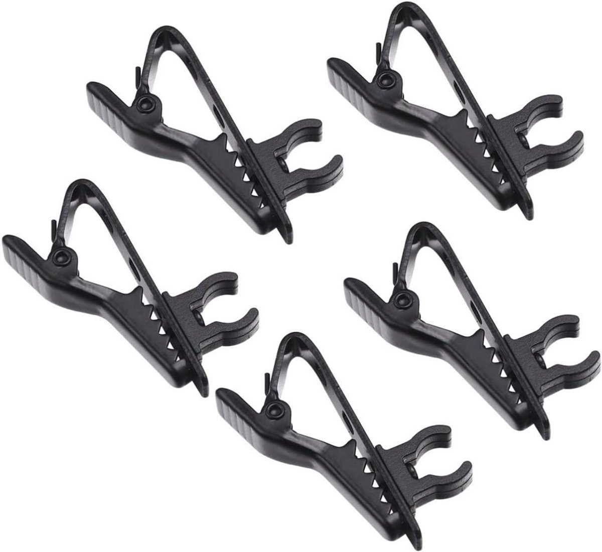 Microfoon Clips - Revers Clips - Opnames Maken - Verstelbaar Ontwerp - 10 Stuks - Zwart