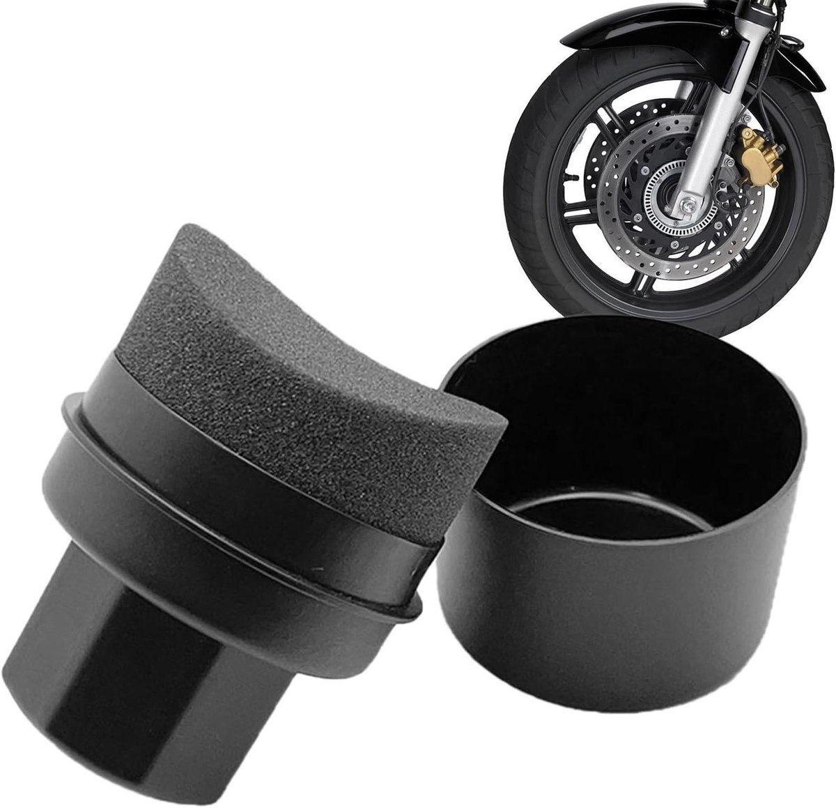 Banden Applicator - Spons Tool - Auto Poetsen - Ergonomisch Ontwerp - 8.5 x 12 cm - Zwart