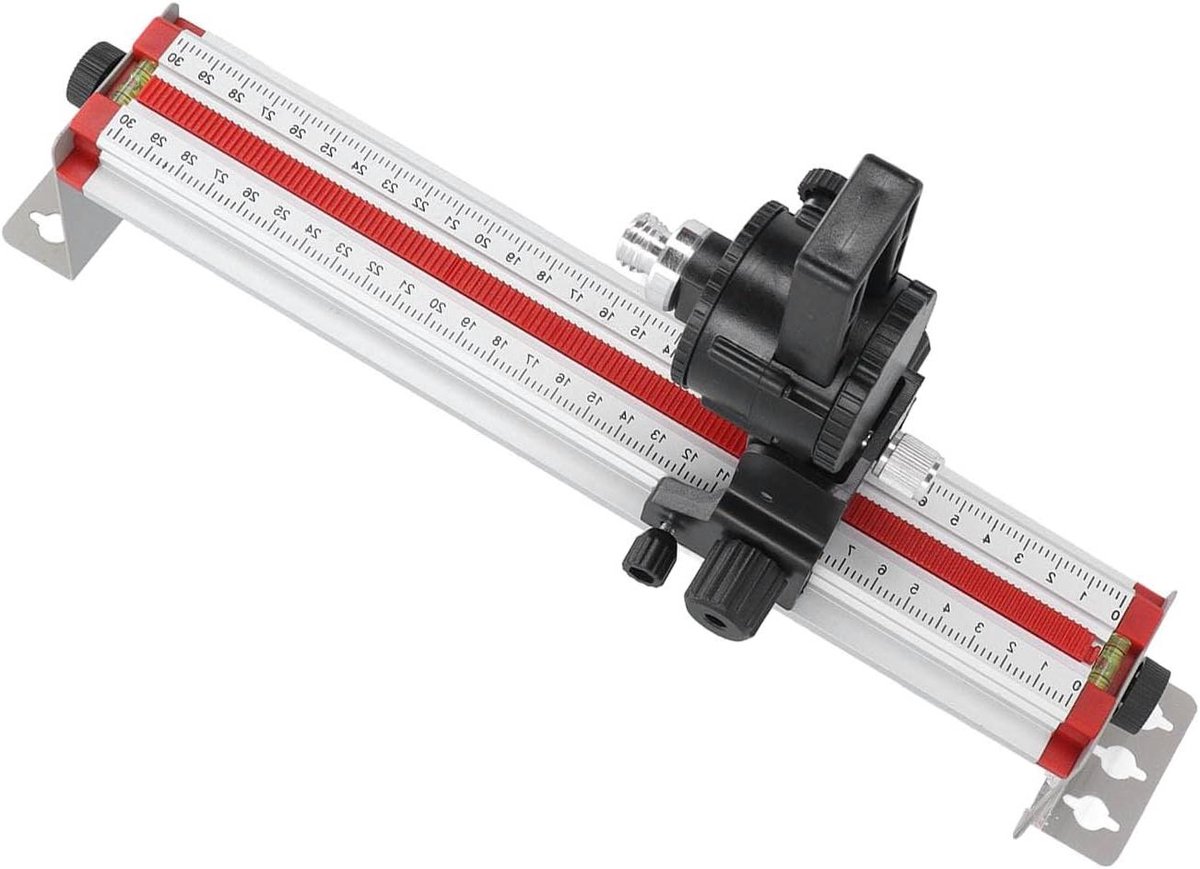 Waterpas Beugel - Niveauhouder Muur - Precisie Meten - Verstelbaar Bereik - 0-26 cm - Grijs
