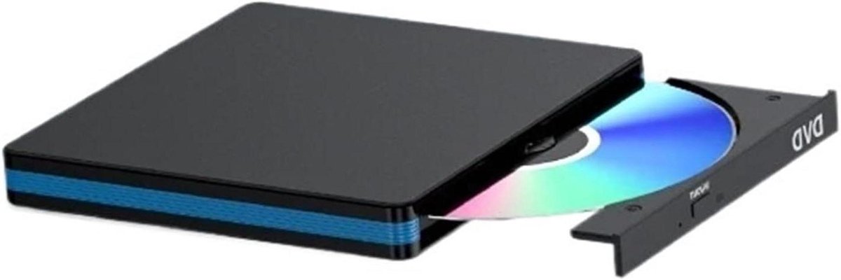 Externe CD/DVD-drive - Draagbare Brander - Media Afspelen - Dubbele Interface - Ultradun - Zwart