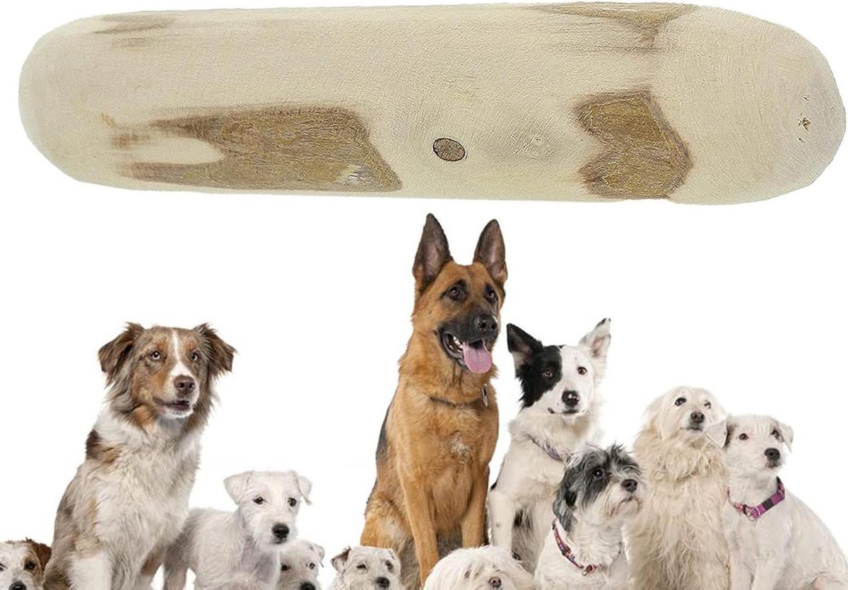 Houten Hondenspeelgoed - Kauwstaaf Puppy - Mondhygiëne Hond - Natuurlijk Koffiehout - 10 cm - Bruin