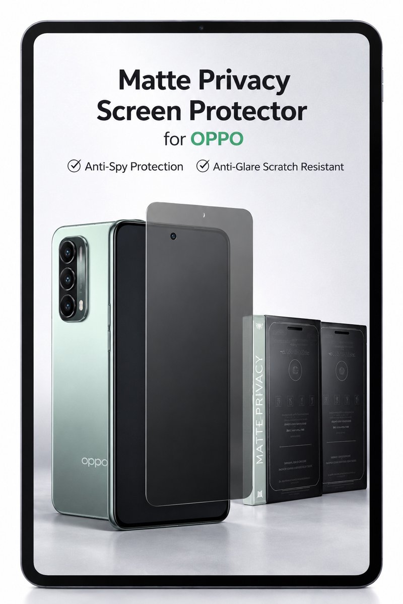 Privacy Screenprotecto OPPO Find X9 – 2 Stuks – Matte Hydrogel – Anti Inkijk – Zelfherstellend