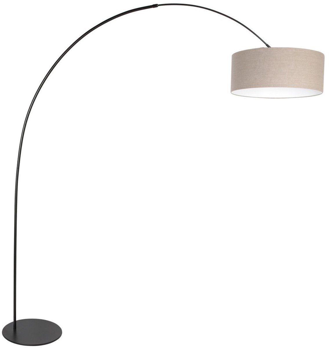 Anne Lighting - vloerlamp - Curve - grijs zwart - metaal - booglamp - E27 - 4268ZW